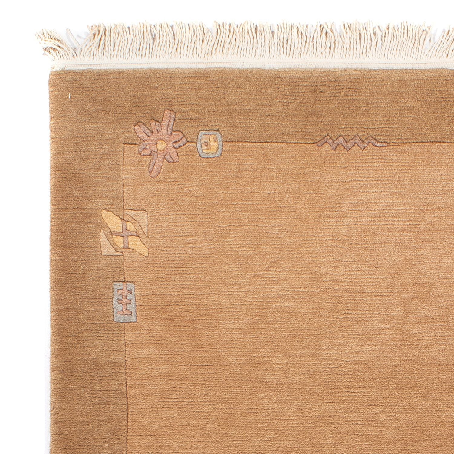 Nepal Teppich - Royal - 165 x 92 cm - hellbraun