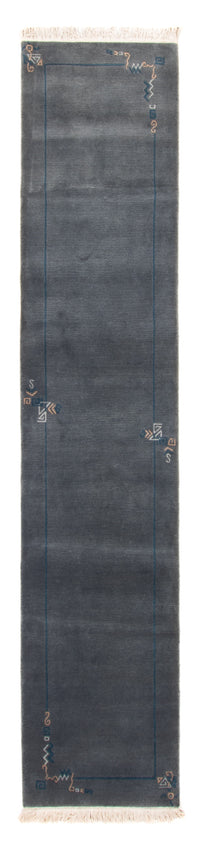 Tapis de couloir Tapis Népalais - 343 x 73 cm - bleu