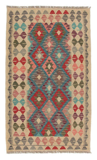 Tapis de couloir Tapis Kelim - Splash - 198 x 110 cm - multicolore