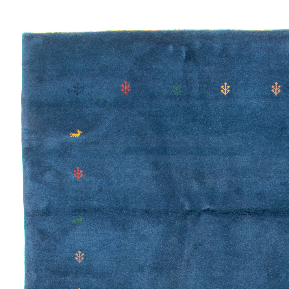 Gabbeh Teppich - Indus - 394 x 297 cm - blau