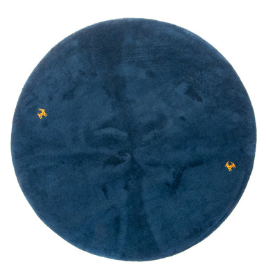 Tapis Gabbeh - Indus ronde  - 190 x 190 cm - bleu
