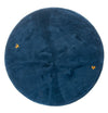 Tapis Gabbeh indien Tapis 190x190cm - Tapis en laine - Rond / Bleu / 190 x 190 cm Rond