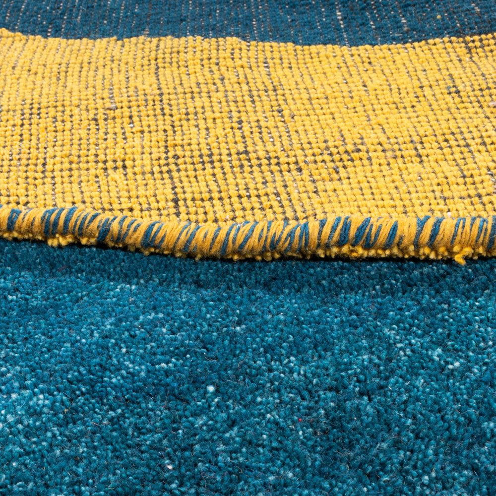 Gabbeh Teppich - Indus rund  - 193 x 193 cm - blau