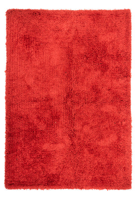 Hochflor Teppich - 240 x 170 cm - rot