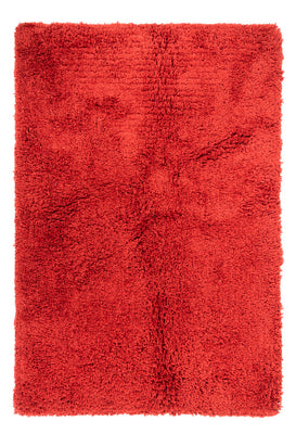 Hochflor Teppich - 200 x 140 cm - rot