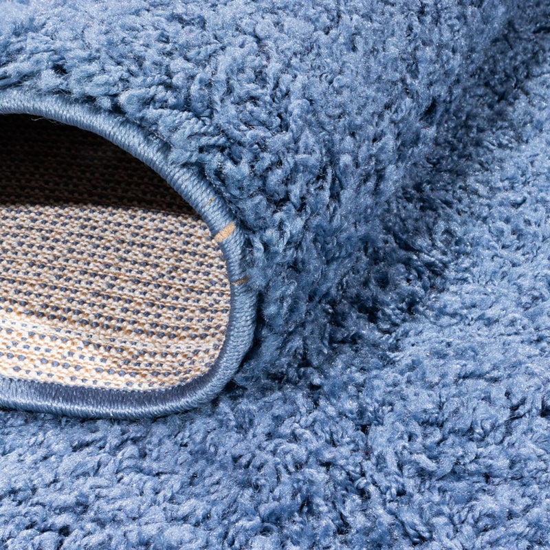 Hochflor Teppich - 230 x 160 cm - blau