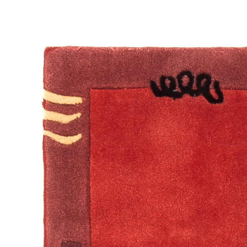 Moderner Teppich - 140 x 70 cm - rot