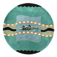 Tappeto per bambini rotondo  - 200 x 200 cm - blu