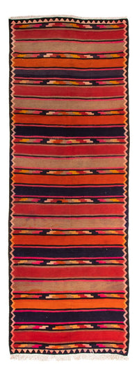 Tapis de couloir Tapis Kelim - Vieux - 340 x 125 cm - multicolore