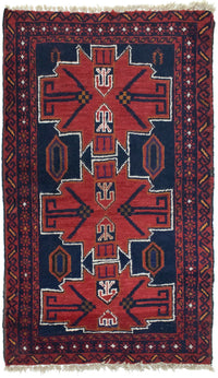 Tapis Belutsch - 122 x 77 cm - rouge