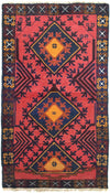 Tappeto Belutsch 82x140cm - Tappeto orientale - Rettangolo / Rosso / 82 x 140 cm Rettangolo