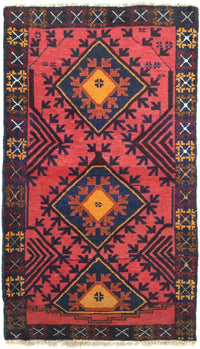 Tapis Belutsch - 140 x 82 cm - rouge