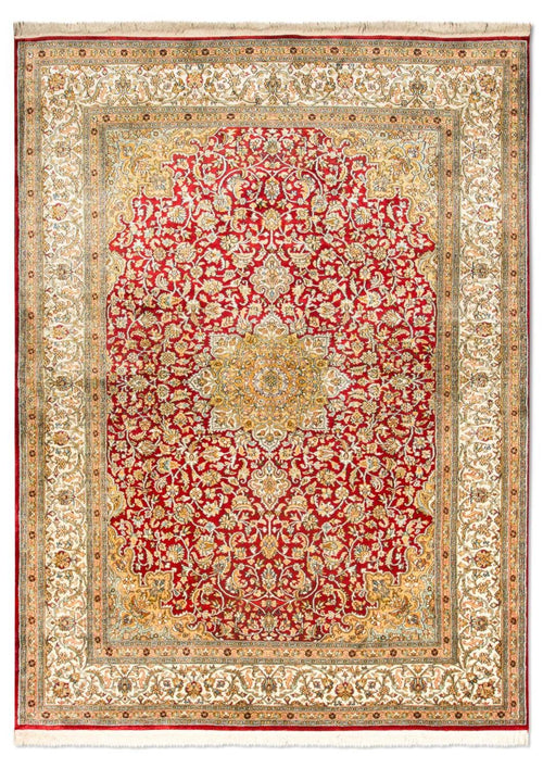 Seidenteppich - Kaschmir Seide 216 x 153 cm Teppich Wohnzimmer