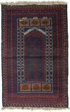 Belutsch Teppich 84x139cm - Orientteppich - Rechteckig / Mehrfarbig / 84 x 139 cm Rechteckig