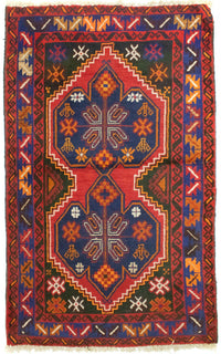 Tapis Belutsch - 130 x 88 cm - rouge
