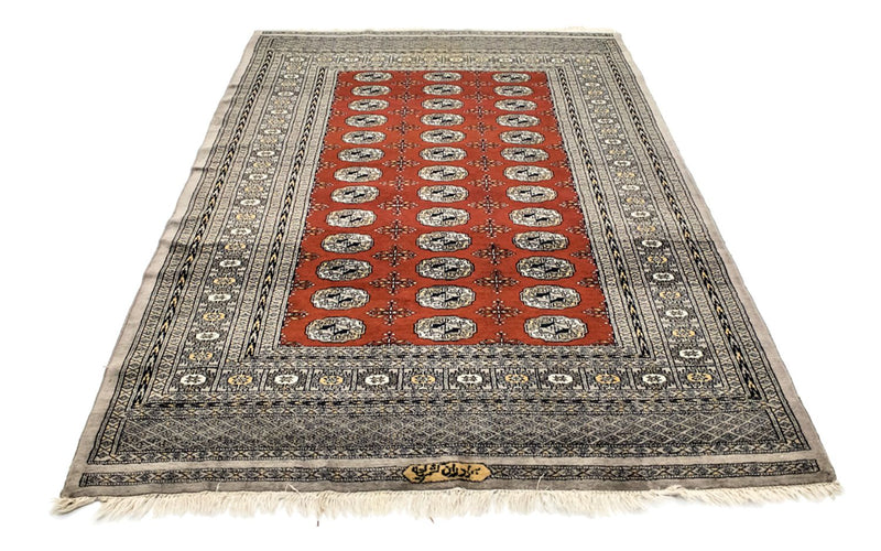 Afghan Teppich - Buchara 200 x 132 cm - silber