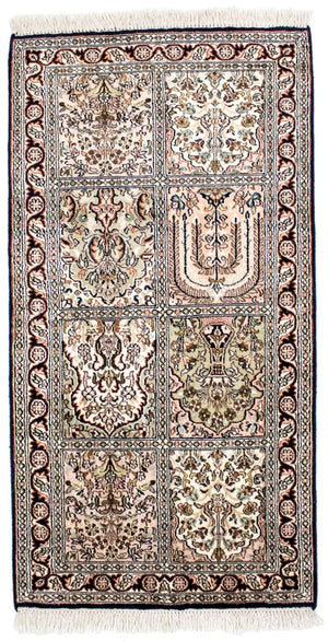 Seidenteppich - Kaschmir Seide 124 x 65 cm Teppichbrücke