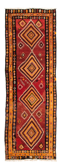 Tapis de couloir Tapis Kelim - Vieux - 320 x 125 cm - multicolore