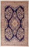 Tapis de Nain - 9La Tapis 130x204cm - Tapis persan - Rectangle / Bleu foncé / 130 x 204 cm Rectangle
