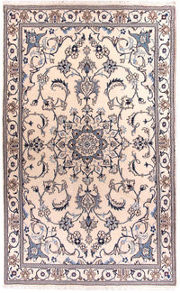 Tapis persan - Nain - 202 x 120 cm - beige