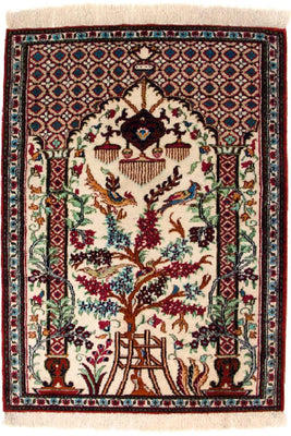 Seidenteppich - Ghom Seide - Premium 77 x 57 cm Fußmatte