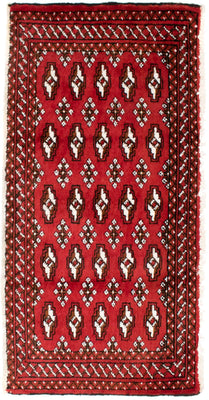 Turkaman Teppich 100 x 50 cm - rot