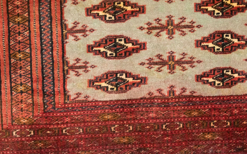 Turkaman Teppich 100 x 50 cm - rot