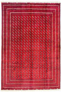 Tapis afghan - Boukhara - 300 x 195 cm - rouge