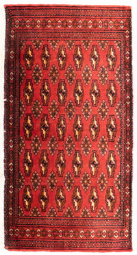 Tapis de couloir Tapis Turkaman - 100 x 50 cm - rouge