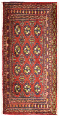 Tapis de couloir Tapis Turkaman - 100 x 50 cm - rouge