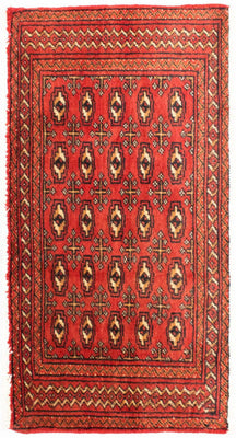 Turkaman Teppich 100 x 50 cm - rot