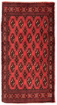 Turkaman Teppich 100 x 50 cm - rot