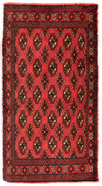 Tapis de couloir Tapis Turkaman - 100 x 50 cm - rouge