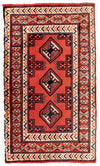 Tappeto Turkaman 50x100cm - Tappeto persiano - rosso - Passatoia / Rosso / 50 x 100 cm Passatoia