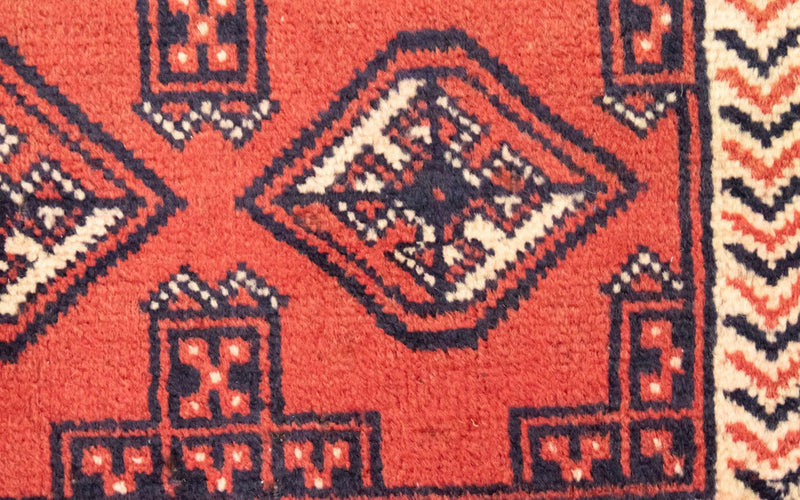 Turkaman Teppich 100 x 50 cm - rot