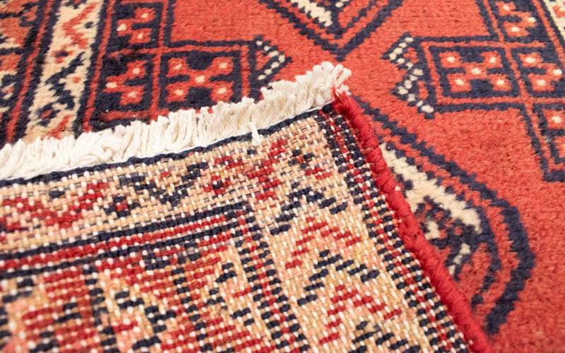 Turkaman Teppich 100 x 50 cm - rot