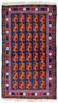 Tapis Belutsch - 136 x 77 cm - bleu