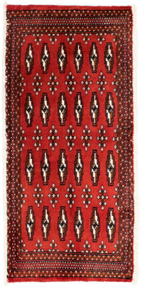 Tapis de couloir Tapis Turkaman - 100 x 50 cm - rouge