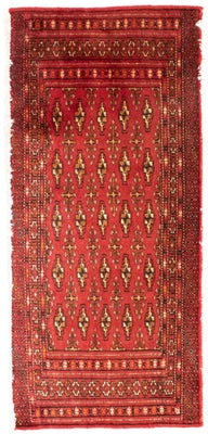 Turkaman Teppich 100 x 50 cm - rot