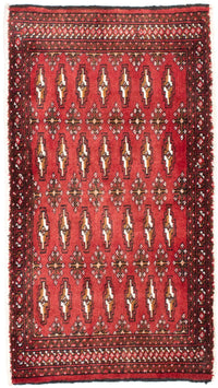 Tapis de couloir Tapis Turkaman - 100 x 50 cm - rouge