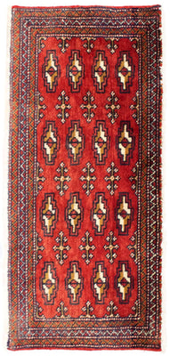 Turkaman Teppich 100 x 50 cm - rot
