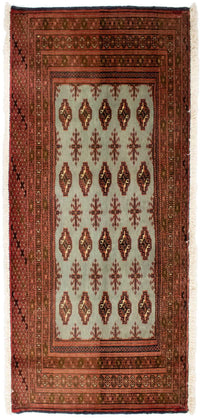 Tapis de couloir Tapis Turkaman - 100 x 50 cm - rouge