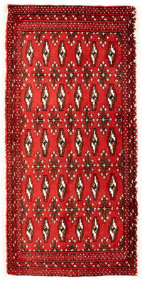 Tapis de couloir Tapis Turkaman - 100 x 50 cm - rouge