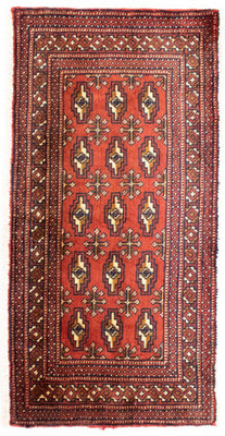 Turkaman Teppich 100 x 50 cm - rot