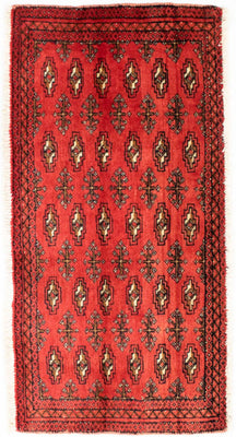 Turkaman Teppich 100 x 50 cm - rot