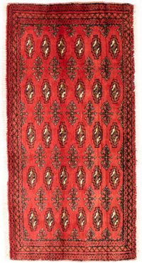 Tapis de couloir Tapis Turkaman - 100 x 50 cm - rouge