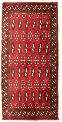 Tapis de couloir Tapis Turkaman - 100 x 50 cm - rouge