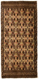 Turkaman Teppich 100 x 50 cm - mehrfarbig