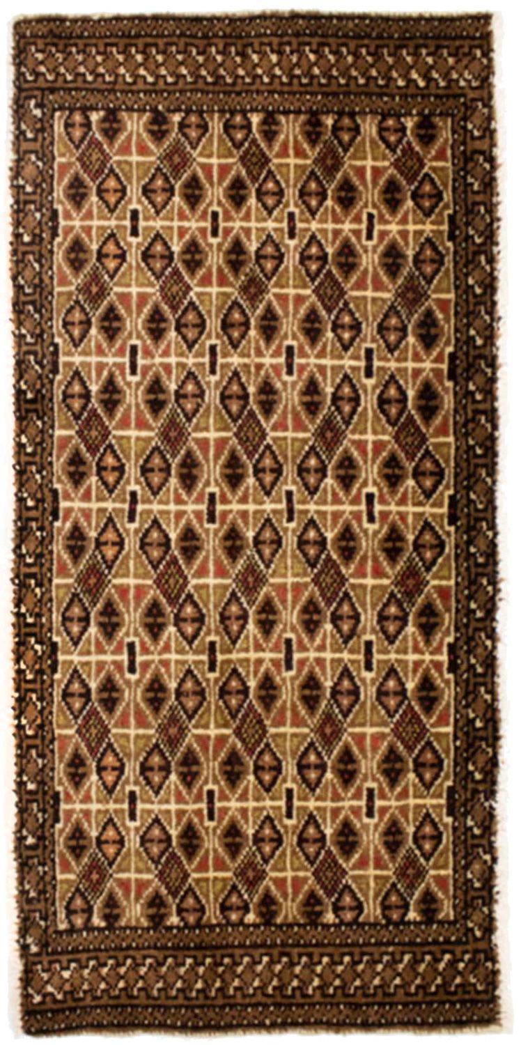 Turkaman Teppich 100 x 50 cm - mehrfarbig