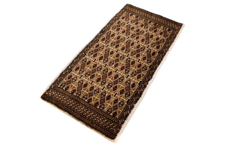 Turkaman Teppich 100 x 50 cm - mehrfarbig